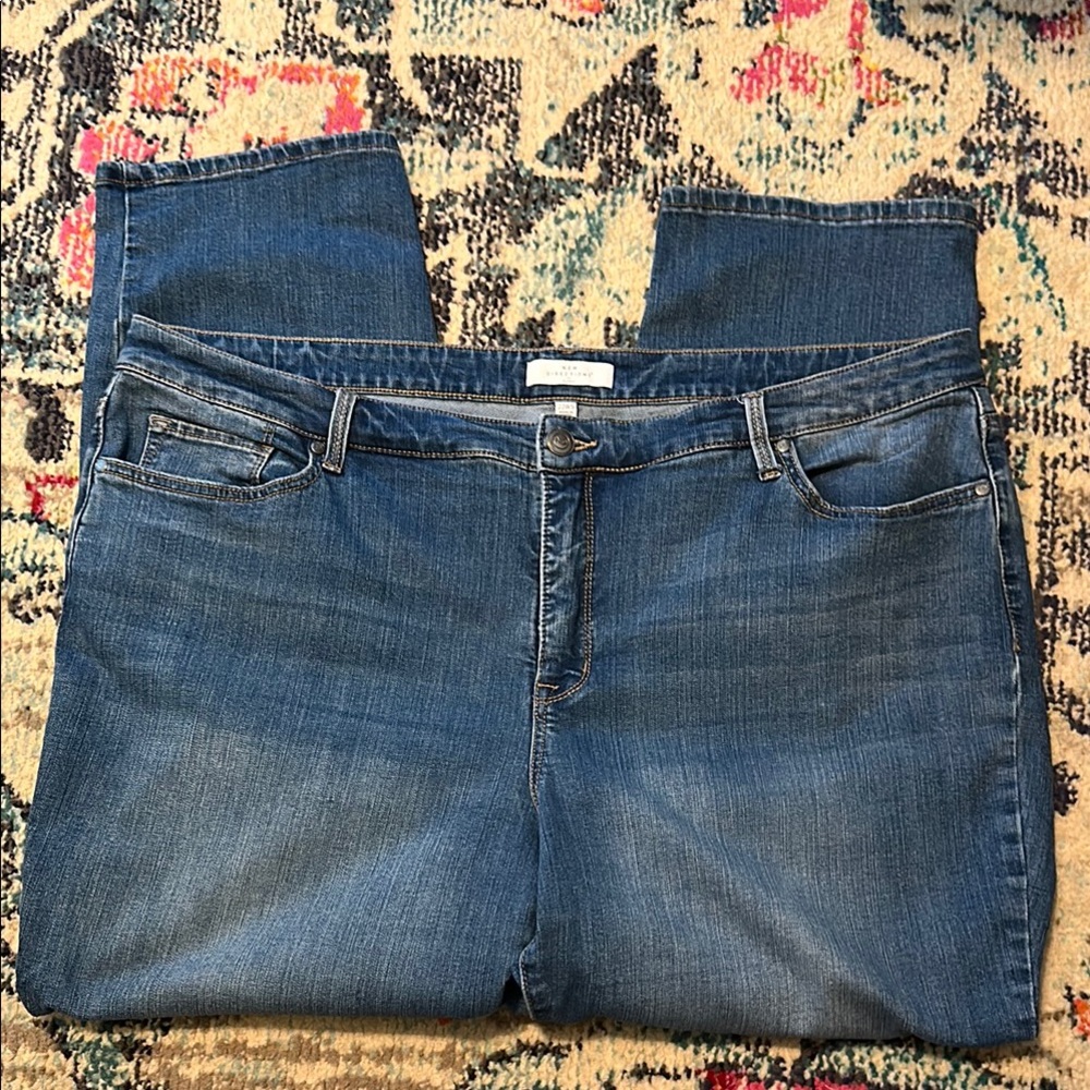 New Directions Women's Curvy Skinny Leg Stretch Denim size 22W SHORT